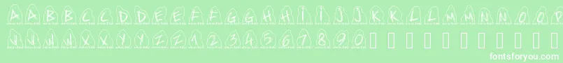 Pwdolmen Font – White Fonts on Green Background