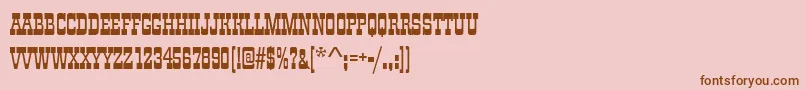 CimarronRegular Font – Brown Fonts on Pink Background