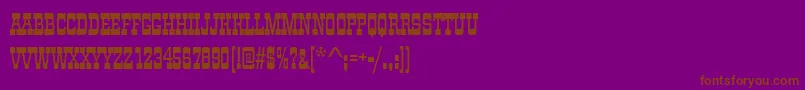 CimarronRegular-fontti – ruskeat fontit violetilla taustalla