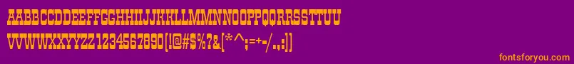 CimarronRegular Font – Orange Fonts on Purple Background