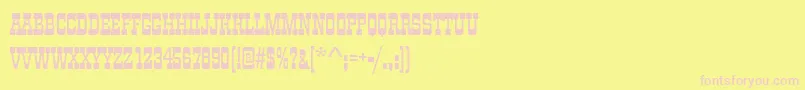 フォントCimarronRegular – ピンクのフォント、黄色の背景