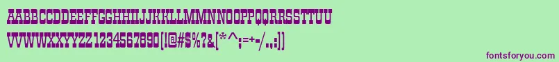 Police CimarronRegular – polices violettes sur fond vert