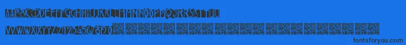 Шрифт Freakytwenties – чёрные шрифты на синем фоне