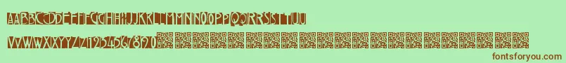 Freakytwenties Font – Brown Fonts on Green Background