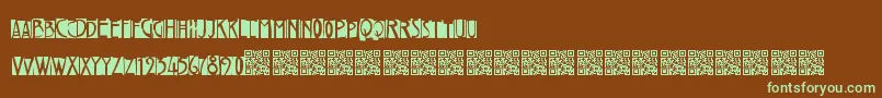 Freakytwenties Font – Green Fonts on Brown Background