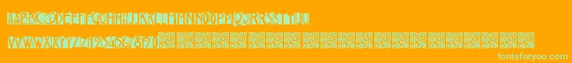 Freakytwenties Font – Green Fonts on Orange Background