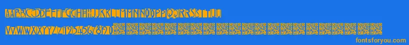 Freakytwenties Font – Orange Fonts on Blue Background