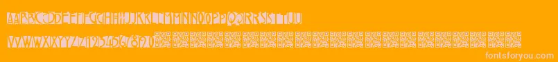 Fonte Freakytwenties – fontes rosa em um fundo laranja