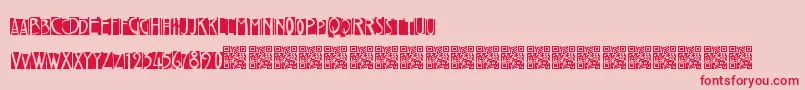 Fonte Freakytwenties – fontes vermelhas em um fundo rosa