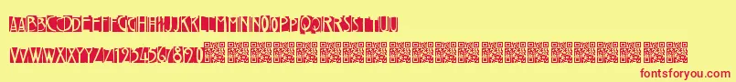 Freakytwenties Font – Red Fonts on Yellow Background
