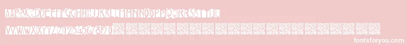 Freakytwenties-Schriftart – Weiße Schriften auf rosa Hintergrund