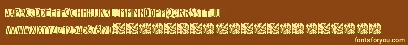 Freakytwenties Font – Yellow Fonts on Brown Background