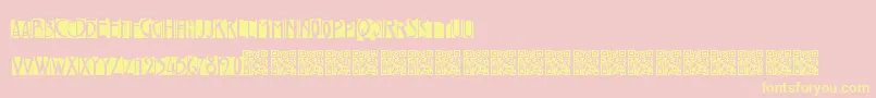 Шрифт Freakytwenties – жёлтые шрифты на розовом фоне