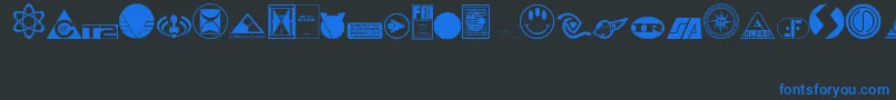 Czcionka SciFiLogos – niebieskie czcionki na czarnym tle
