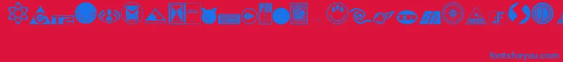 Police SciFiLogos – polices bleues sur fond rouge