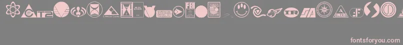 SciFiLogos Font – Pink Fonts on Gray Background