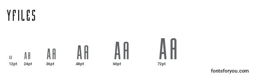 Größen der Schriftart Yfiles