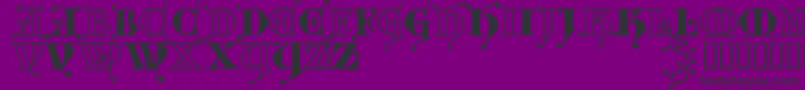 Kingthings Versalis-Schriftart – Schwarze Schriften auf violettem Hintergrund