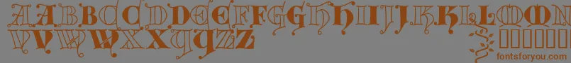 Kingthings Versalis Font – Brown Fonts on Gray Background