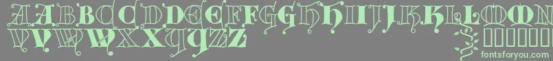 Kingthings Versalis Font – Green Fonts on Gray Background