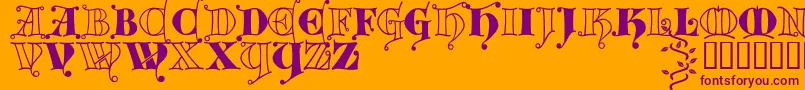Шрифт Kingthings Versalis – фиолетовые шрифты на оранжевом фоне