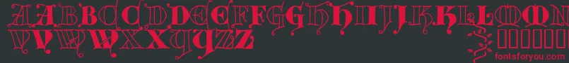 Шрифт Kingthings Versalis – красные шрифты на чёрном фоне