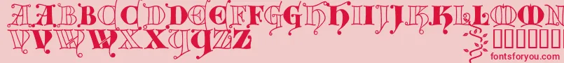 Kingthings Versalis Font – Red Fonts on Pink Background