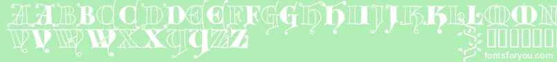 Kingthings Versalis Font – White Fonts on Green Background