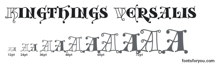 Размеры шрифта Kingthings Versalis