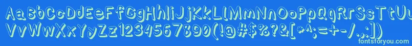 Applestormshdxbd Font – Green Fonts on Blue Background