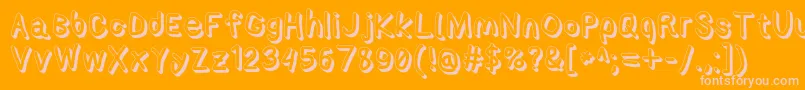 Applestormshdxbd Font – Pink Fonts on Orange Background