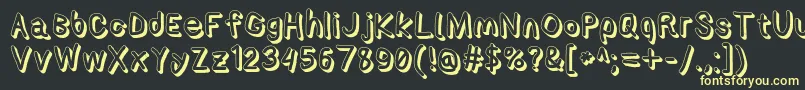 Applestormshdxbd Font – Yellow Fonts on Black Background