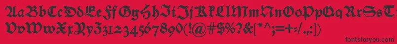 Alteschwabacherosfdemi Font – Black Fonts on Red Background