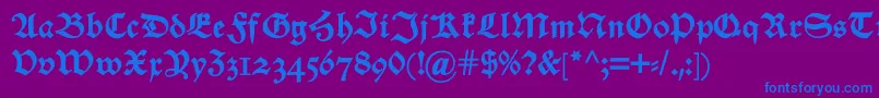 Alteschwabacherosfdemi Font – Blue Fonts on Purple Background