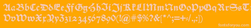 Alteschwabacherosfdemi Font – Pink Fonts on Orange Background