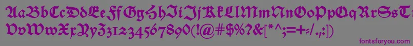 Alteschwabacherosfdemi Font – Purple Fonts on Gray Background