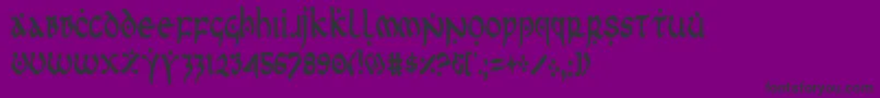 フォントFirstv2c – 紫の背景に黒い文字