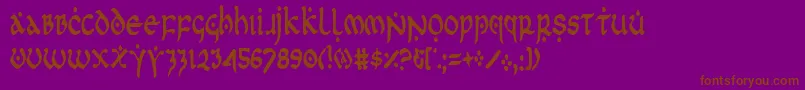 Firstv2c Font – Brown Fonts on Purple Background