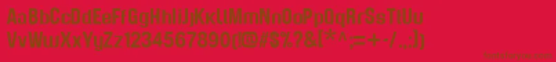 GenghisKhan Font – Brown Fonts on Red Background