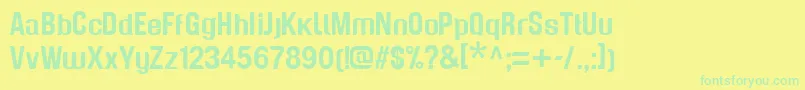 GenghisKhan Font – Green Fonts on Yellow Background