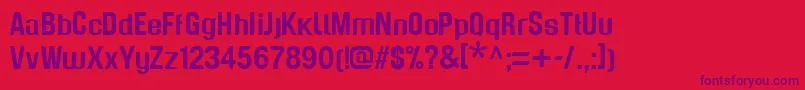 GenghisKhan Font – Purple Fonts on Red Background