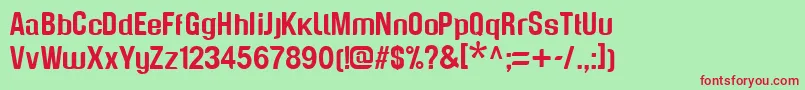 GenghisKhan Font – Red Fonts on Green Background