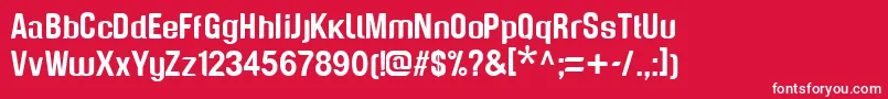 GenghisKhan Font – White Fonts on Red Background