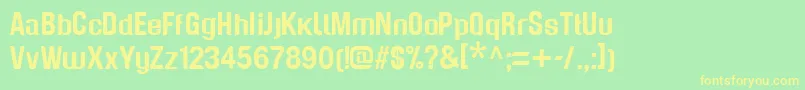 GenghisKhan Font – Yellow Fonts on Green Background