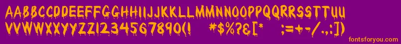 Wetpaint Font – Orange Fonts on Purple Background