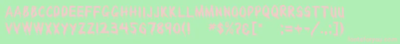Wetpaint Font – Pink Fonts on Green Background