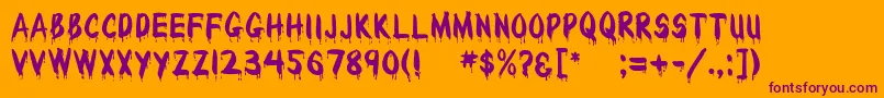 Шрифт Wetpaint – фиолетовые шрифты на оранжевом фоне