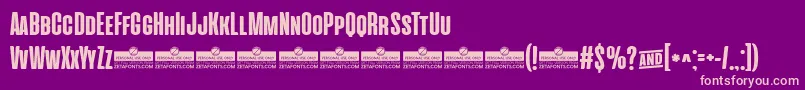 CinematograficaExtraboldTrial Font – Pink Fonts on Purple Background