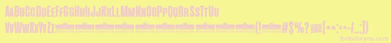 CinematograficaExtraboldTrial Font – Pink Fonts on Yellow Background