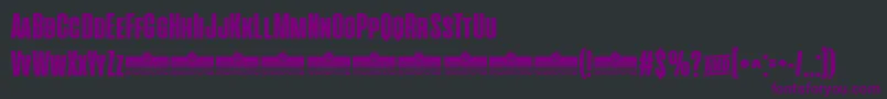 Шрифт CinematograficaExtraboldTrial – фиолетовые шрифты на чёрном фоне